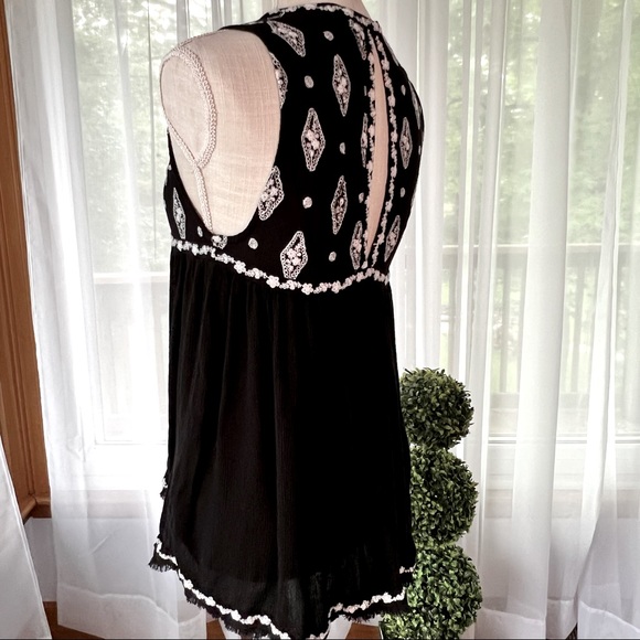 Free People Diamond Embroidered Tunic Black Size XS - Picture 14 of 16